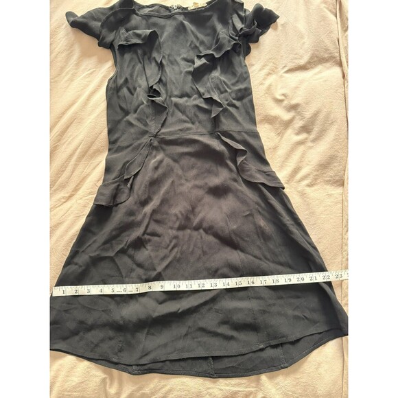 For Love & Lemons Womens S Black Cap Ruffle Mockingbird Shift Dress Babydoll - Picture 9 of 9